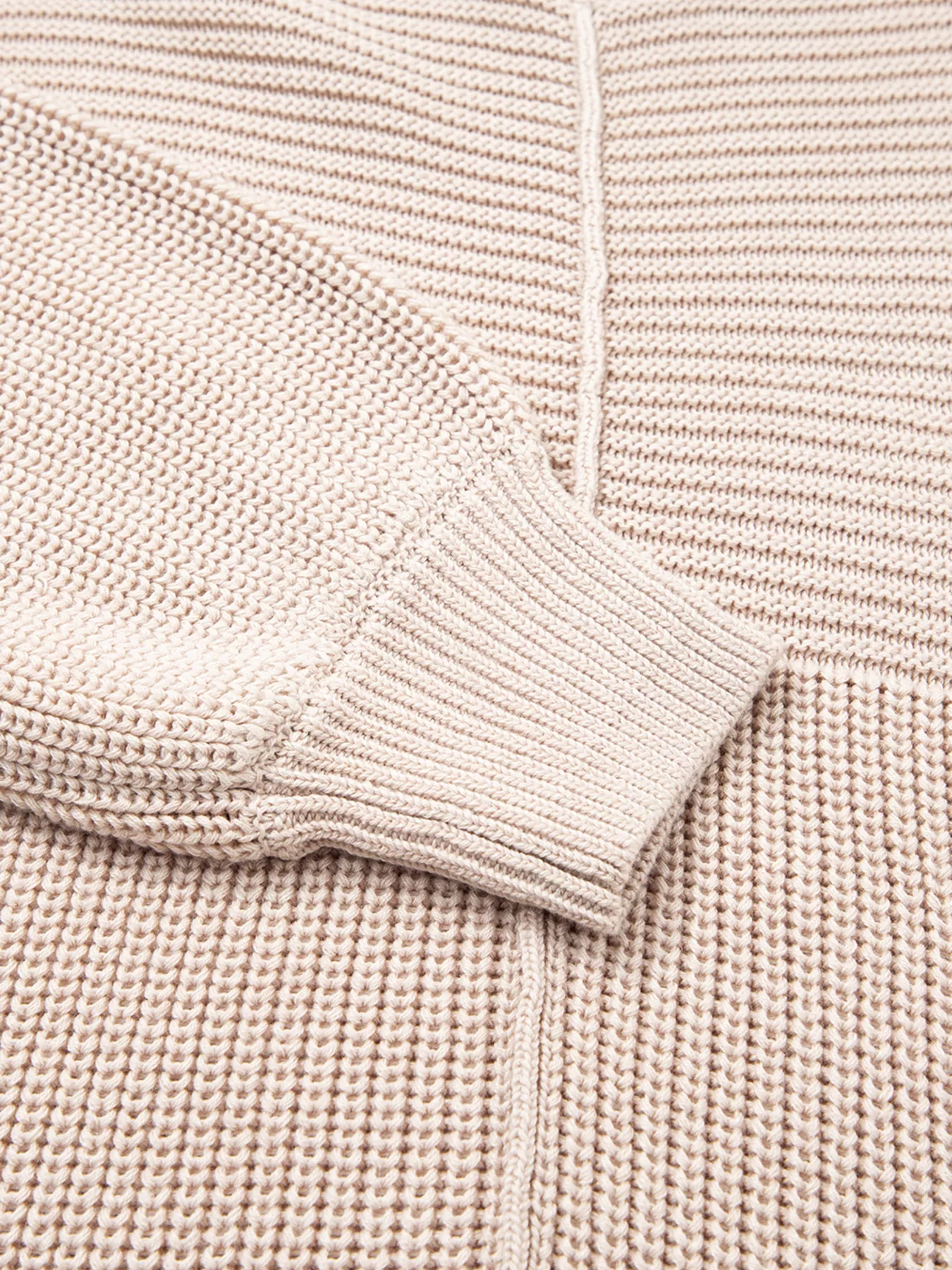 Texture Knitted Dropped Shoulder Sweater - Image 11