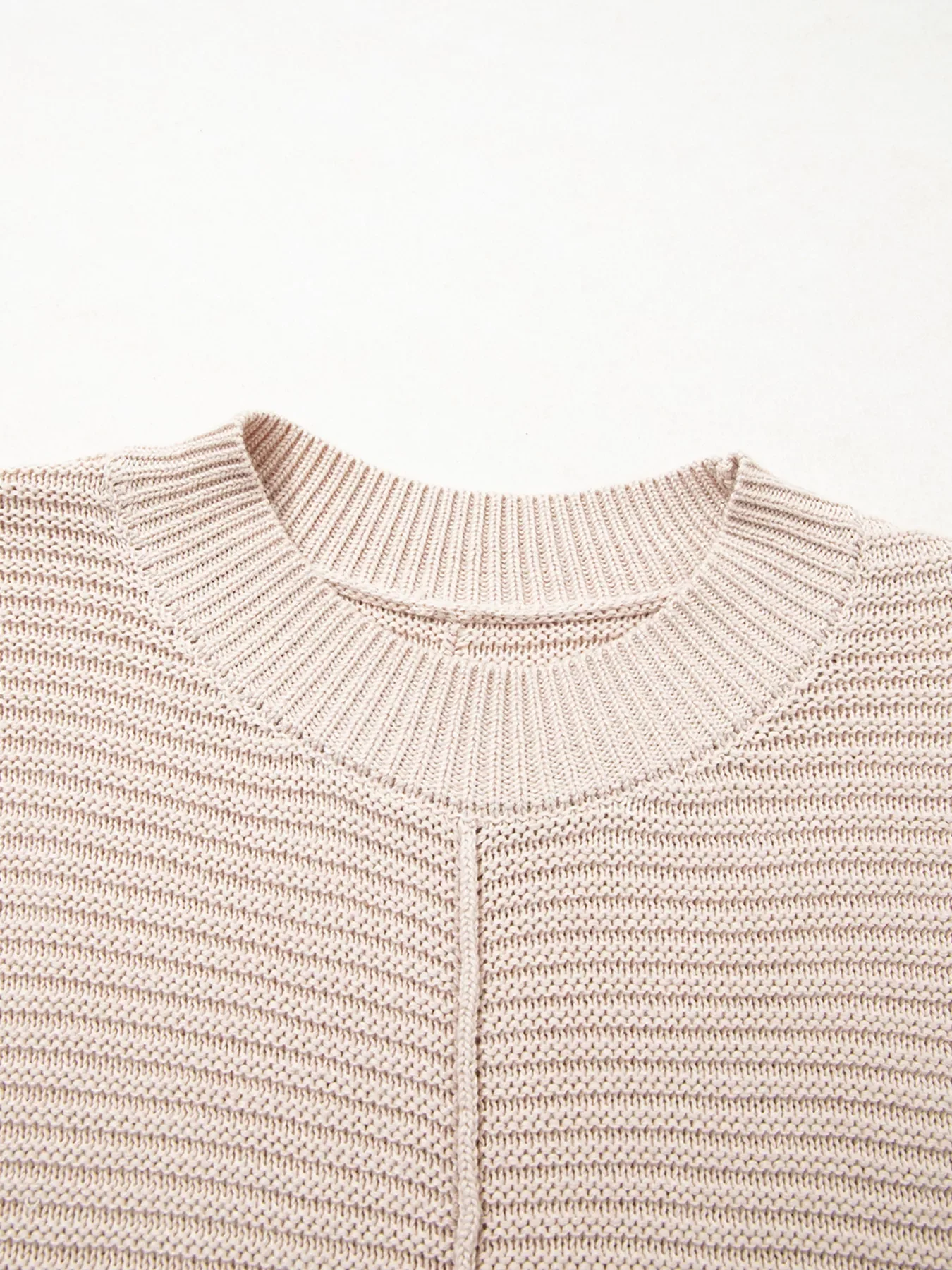 Texture Knitted Dropped Shoulder Sweater - Image 9