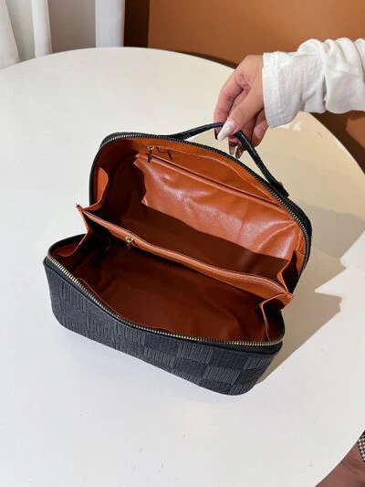 Texture PU Leather Cosmetic Bag - Image 2