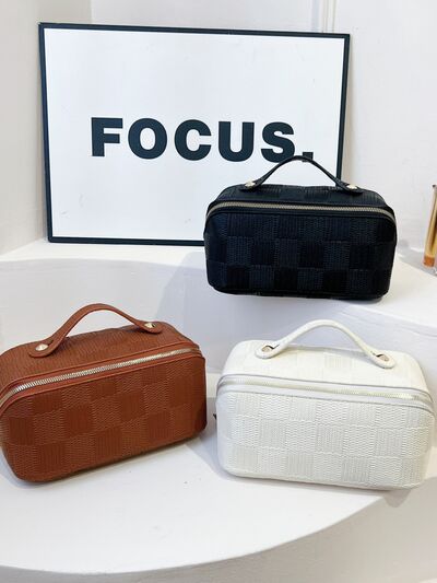 Texture PU Leather Cosmetic Bag - Image 7