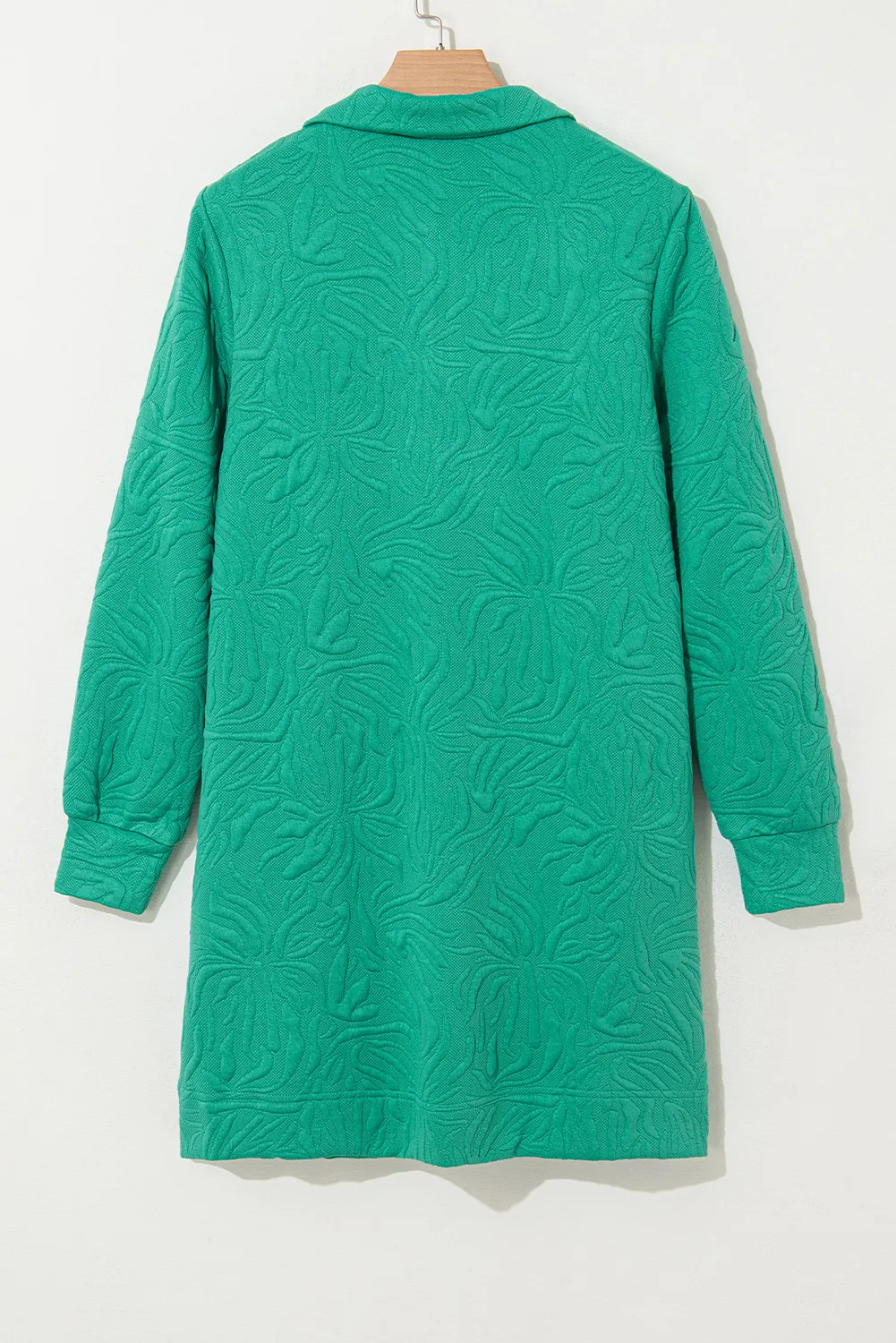 Texture Quarter Zip Long Sleeve Mini Dress - Image 4