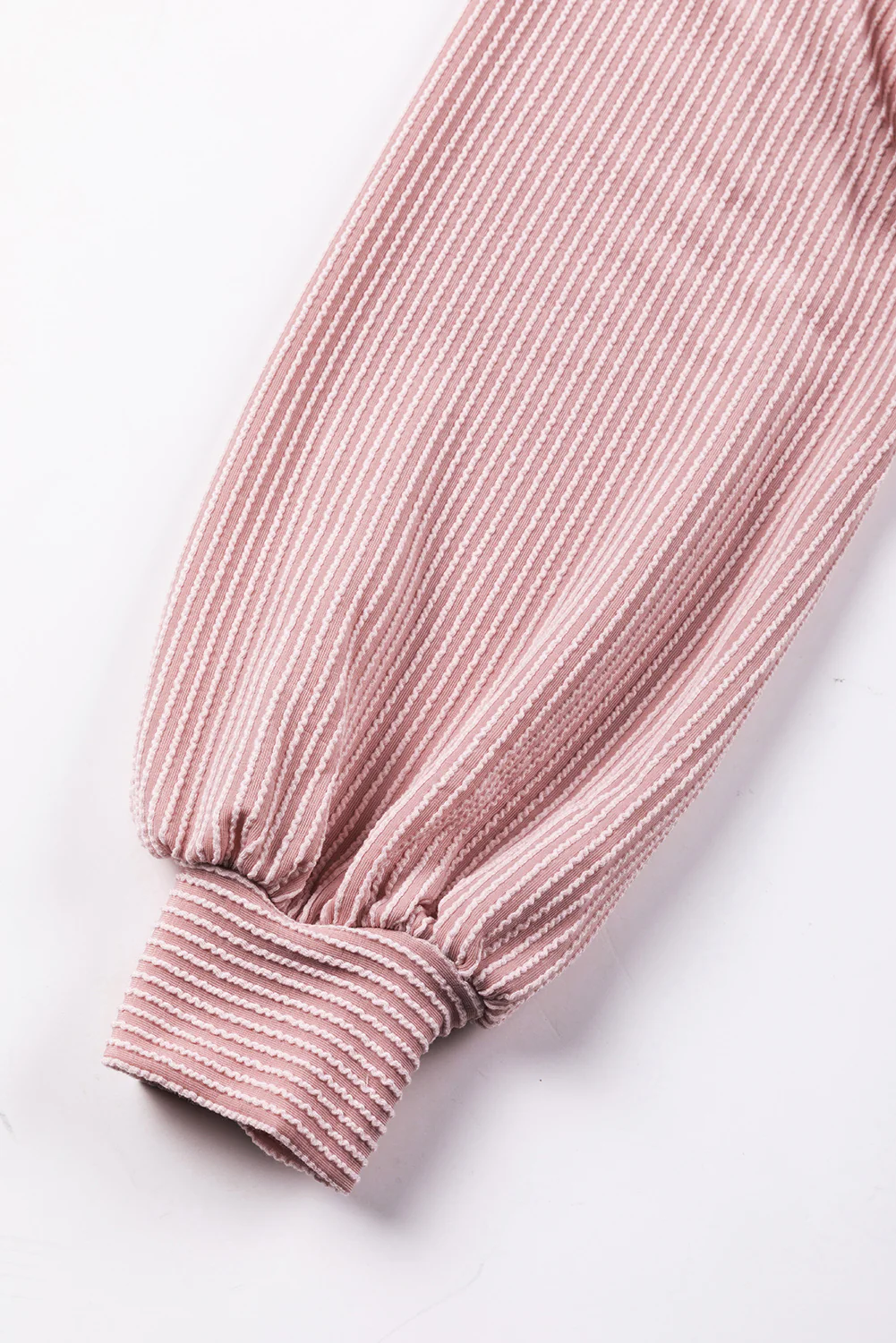Texture V-Neck Long Sleeve Sweatshirt - Image 9