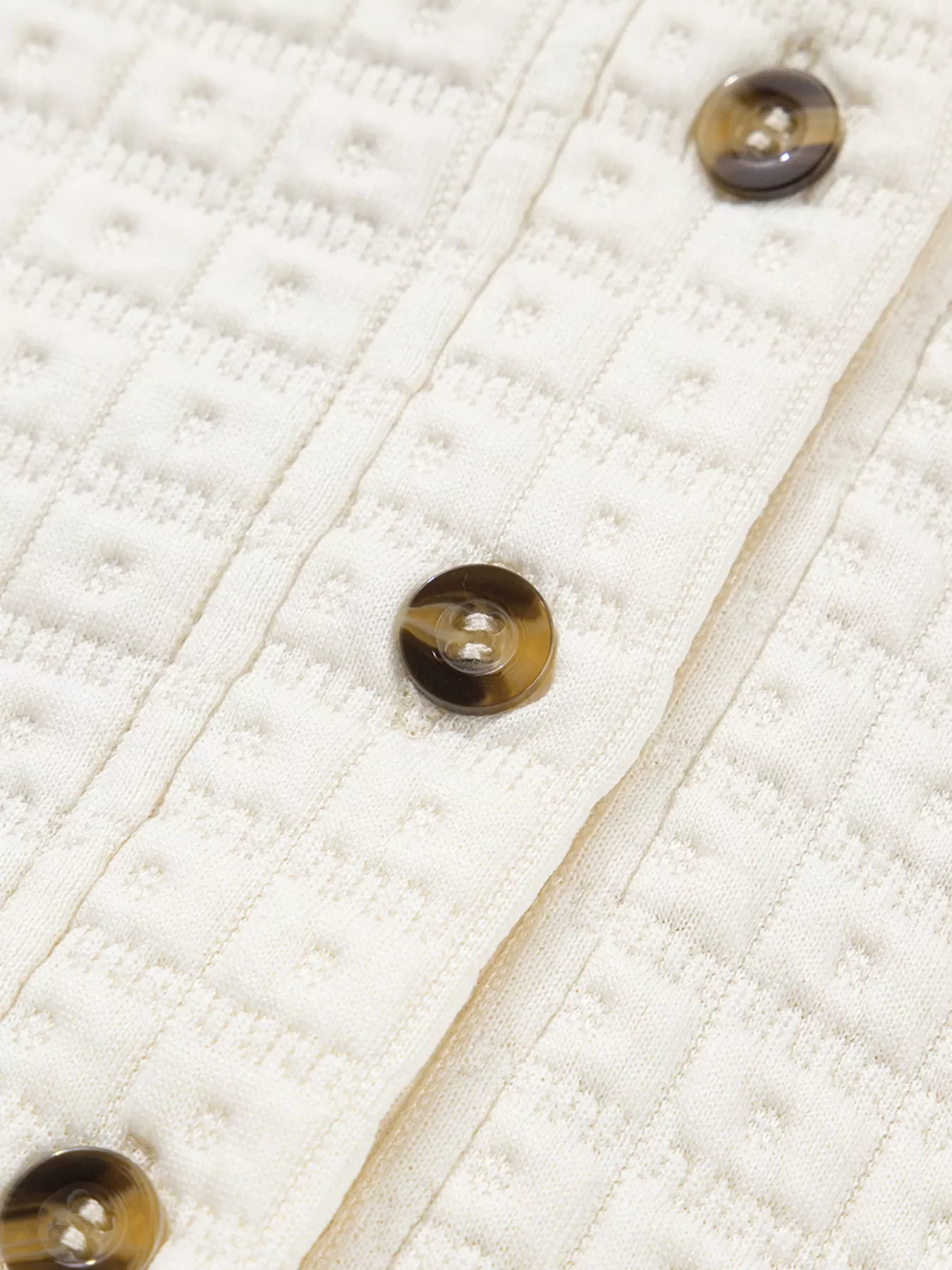 Textured Half Button Collared Sweatshirt - Image 7