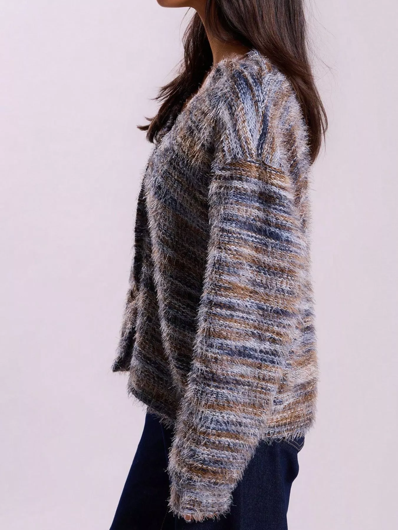 Textured Knit Button-Down Cardigan - Image 12