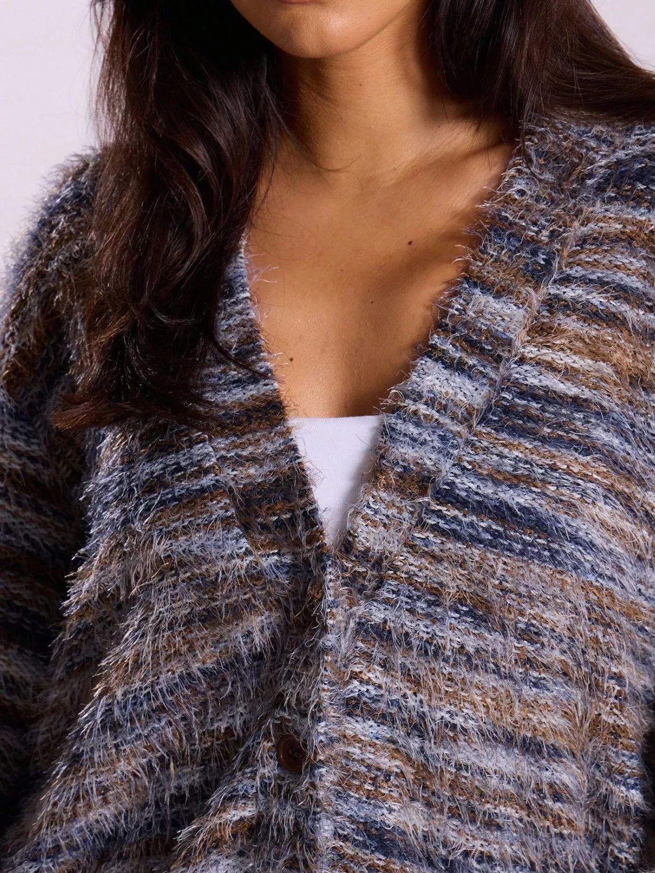 Textured Knit Button-Down Cardigan - Image 14