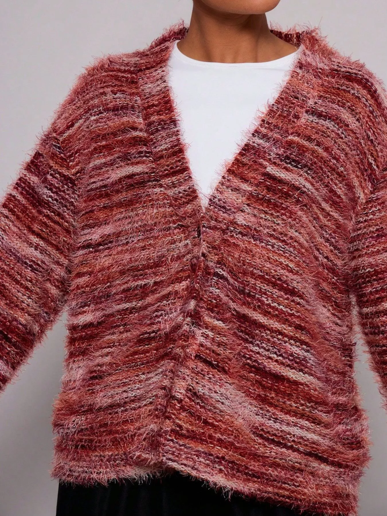 Textured Knit Button-Down Cardigan - Image 17