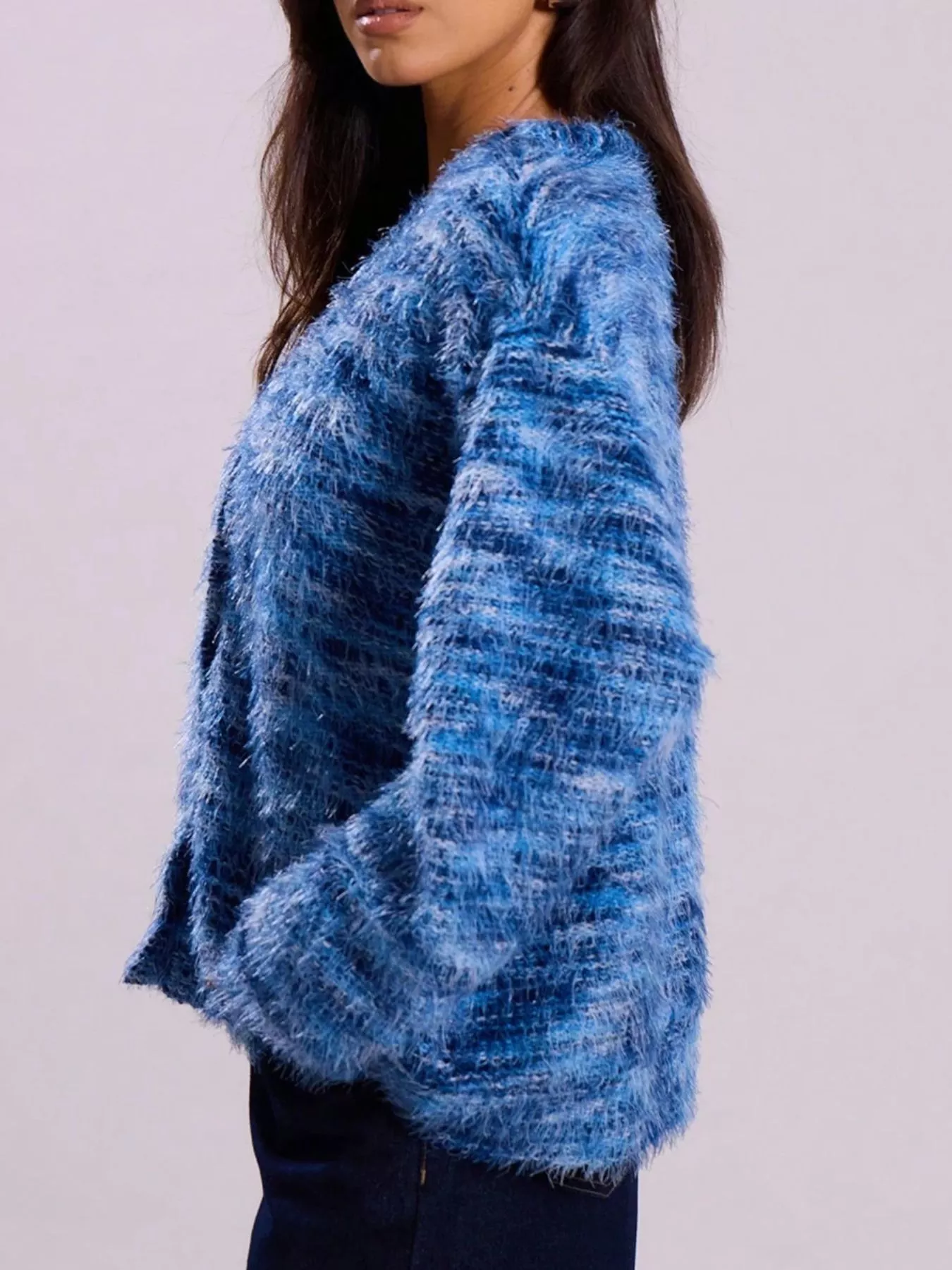 Textured Knit Button-Down Cardigan - Image 21