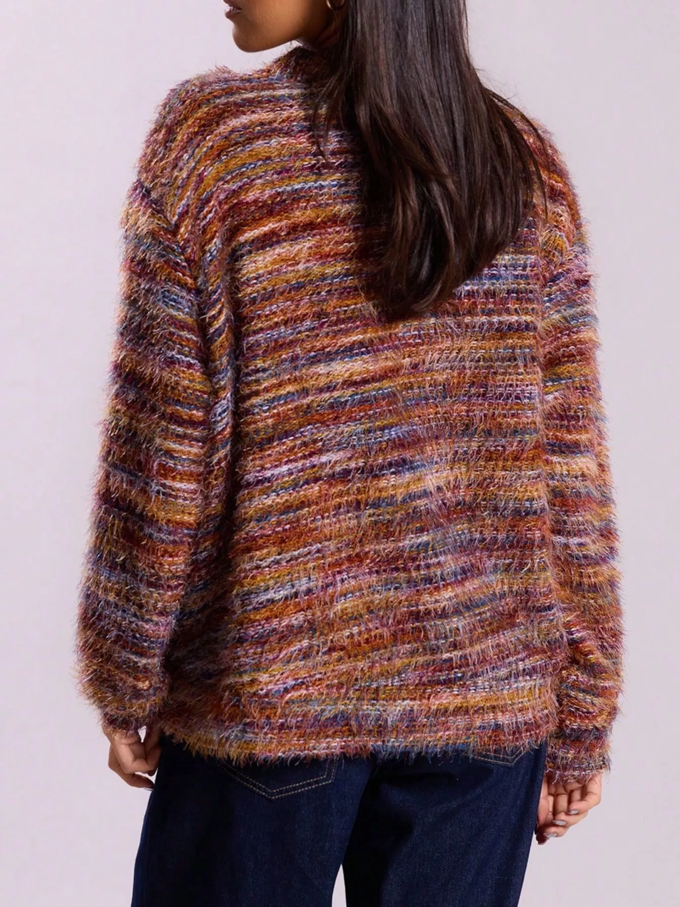 Textured Knit Button-Down Cardigan - Image 5