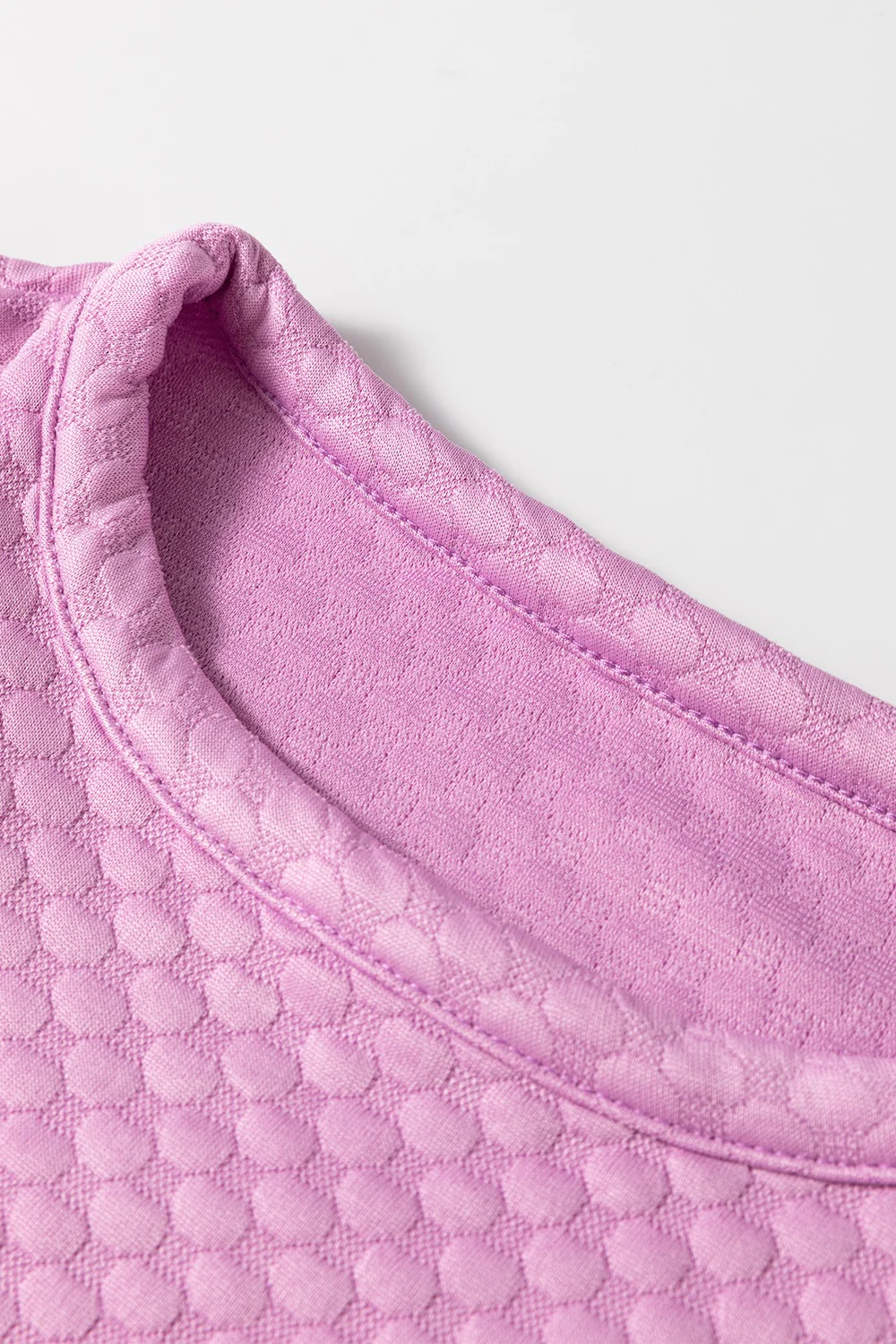 Textured Round Neck Puff Sleeve Blouse - Image 15