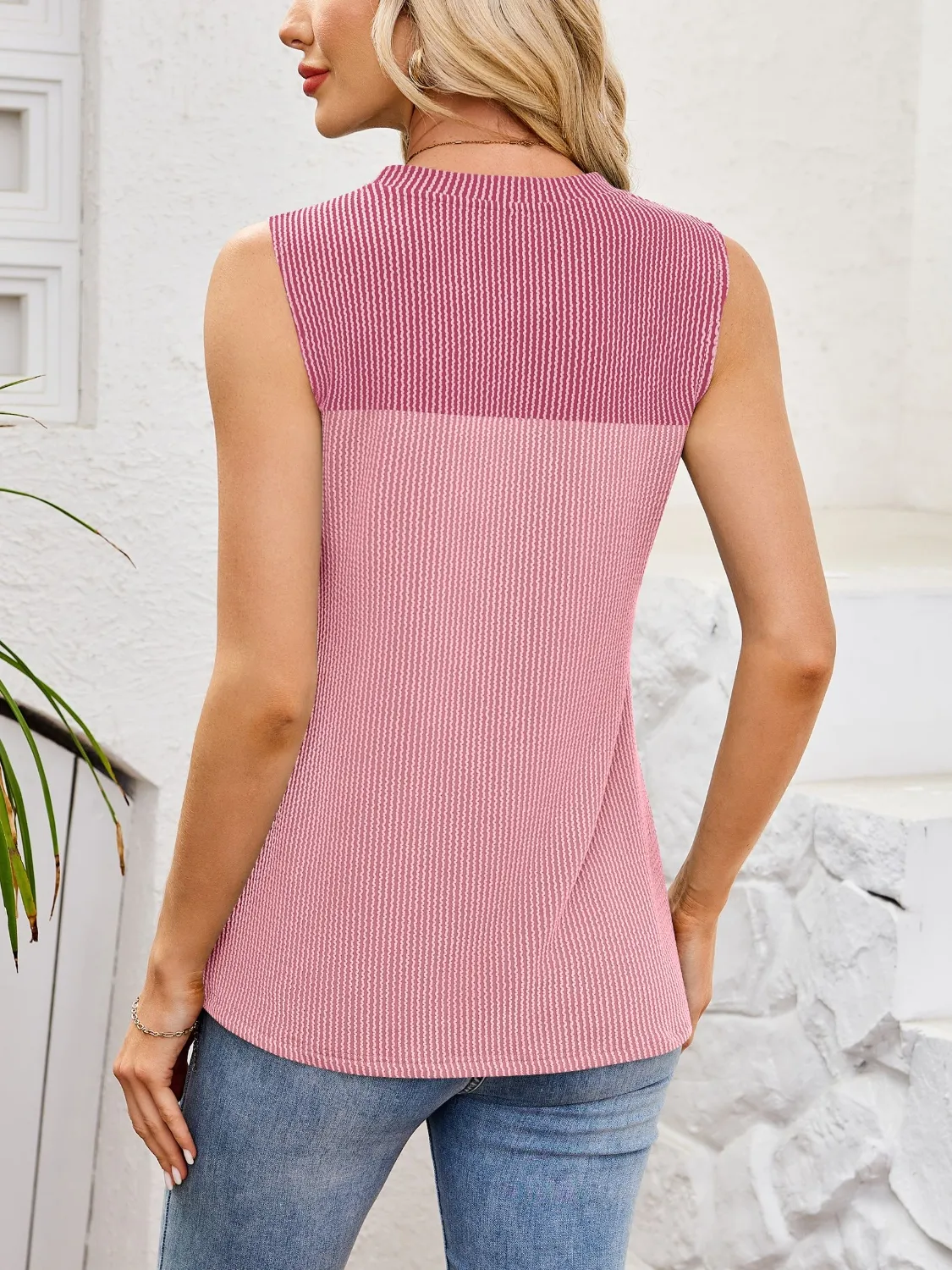 Textured Round Neck Tank - Image 23