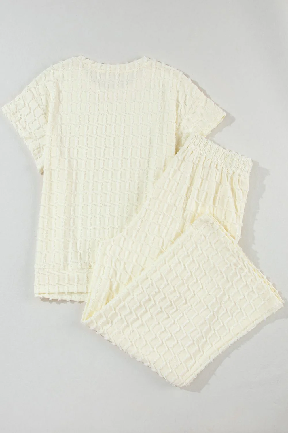 Textured Round Neck Top and Pants Set - Image 7