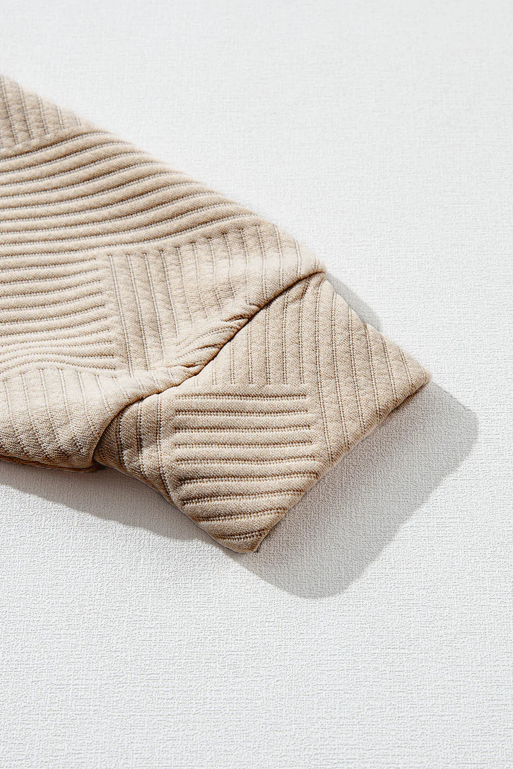 Textured Turtleneck Long Sleeve Sweatshirt - Image 7
