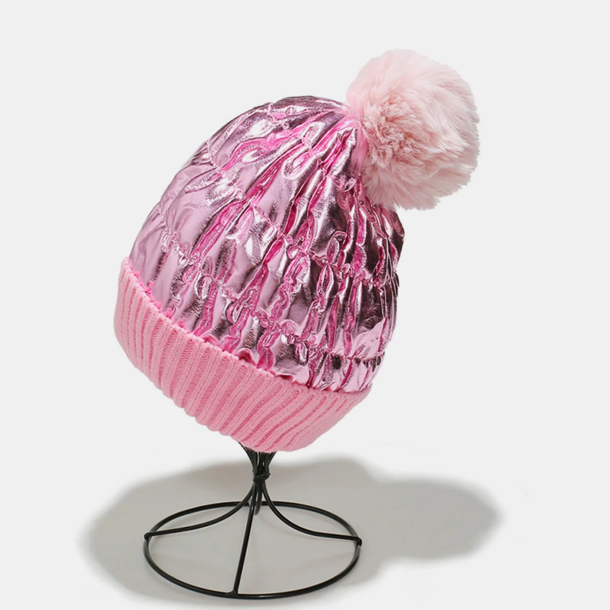 Thermal Knit Hat with Pompom - Image 6