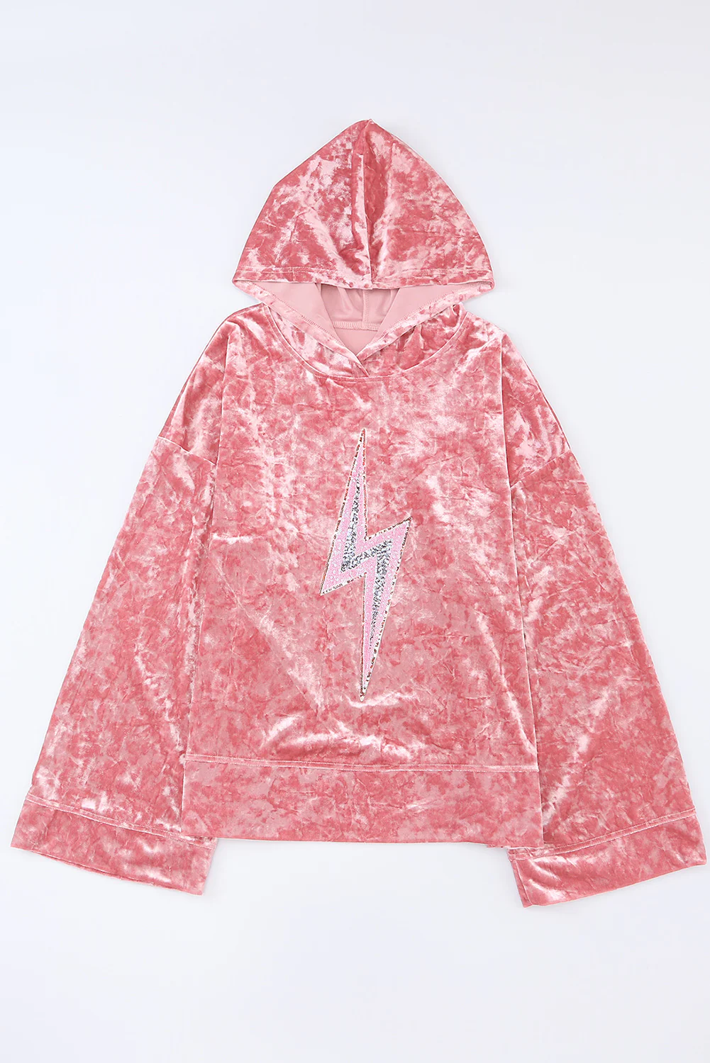Thunderbolt Sequin Long Sleeve Hoodie - Image 7