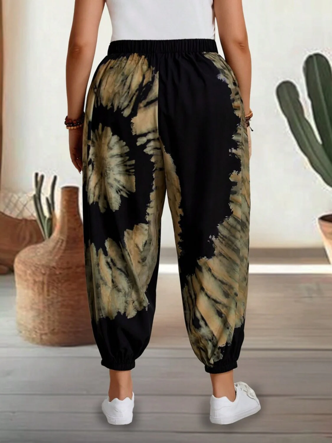 Tie-Dye Elastic Waist Pants - Image 5