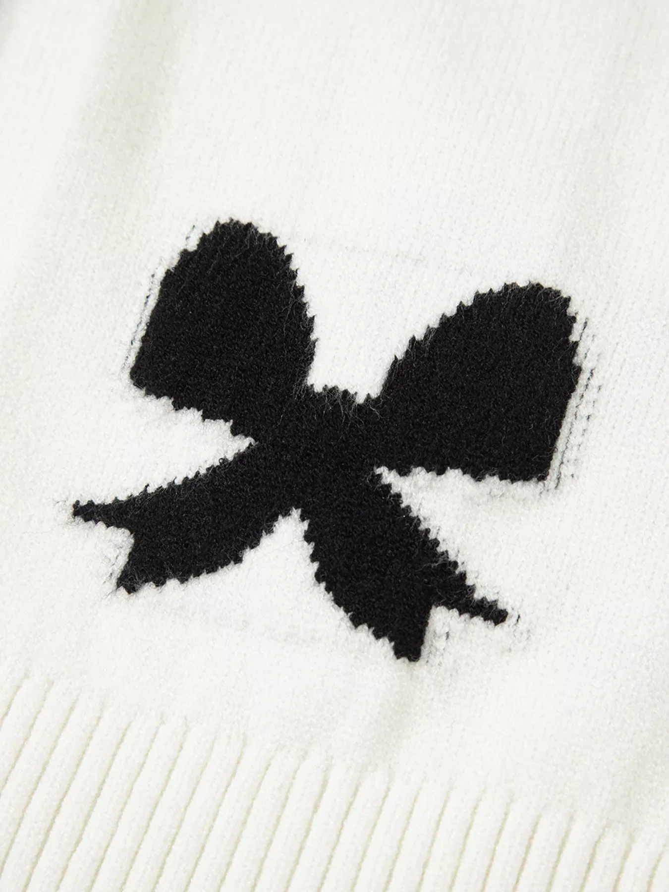 Tie Front Bow Pattern Cardigan - Image 12