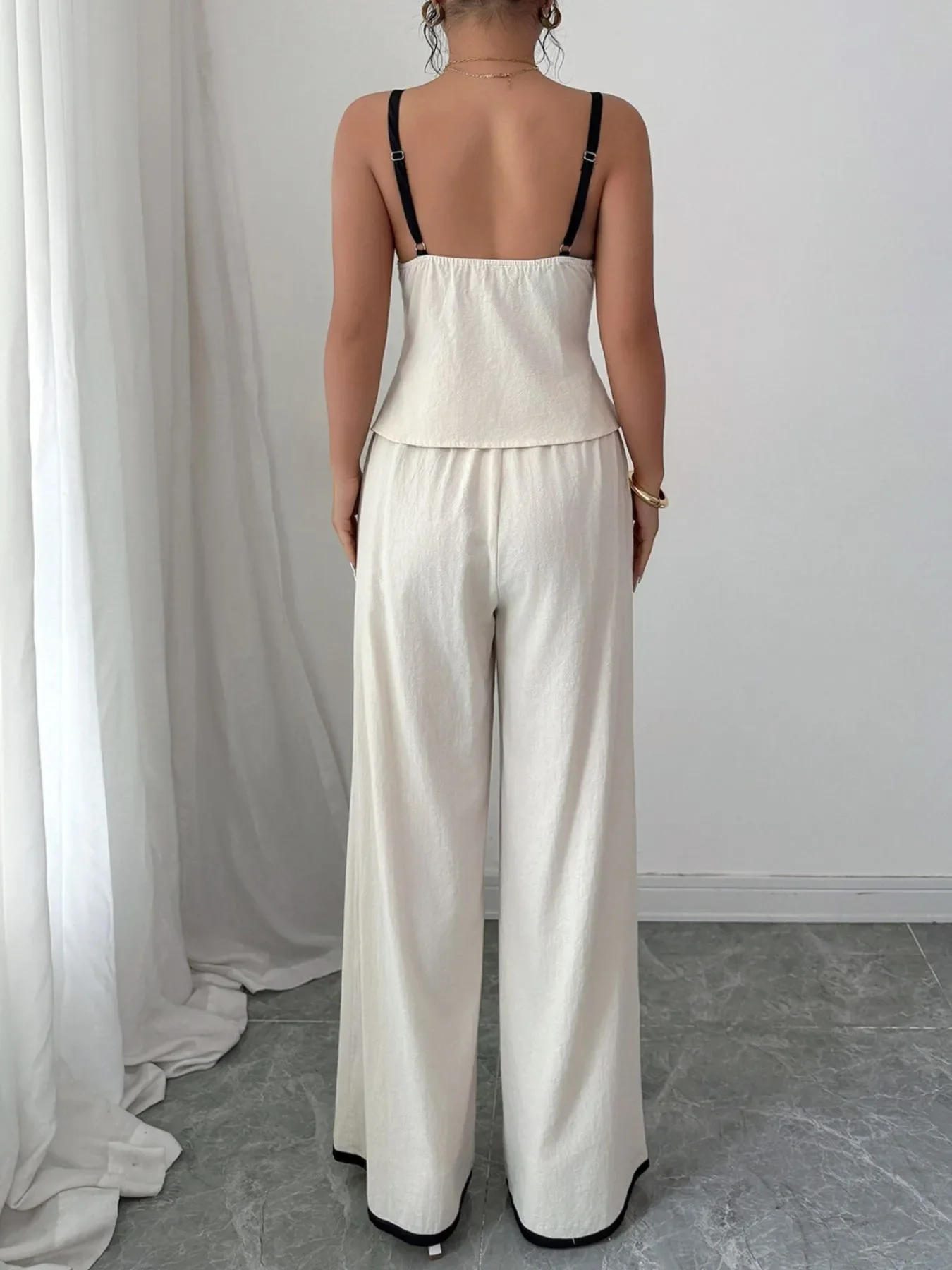 Tie Front Cami and Pants Set - Image 5