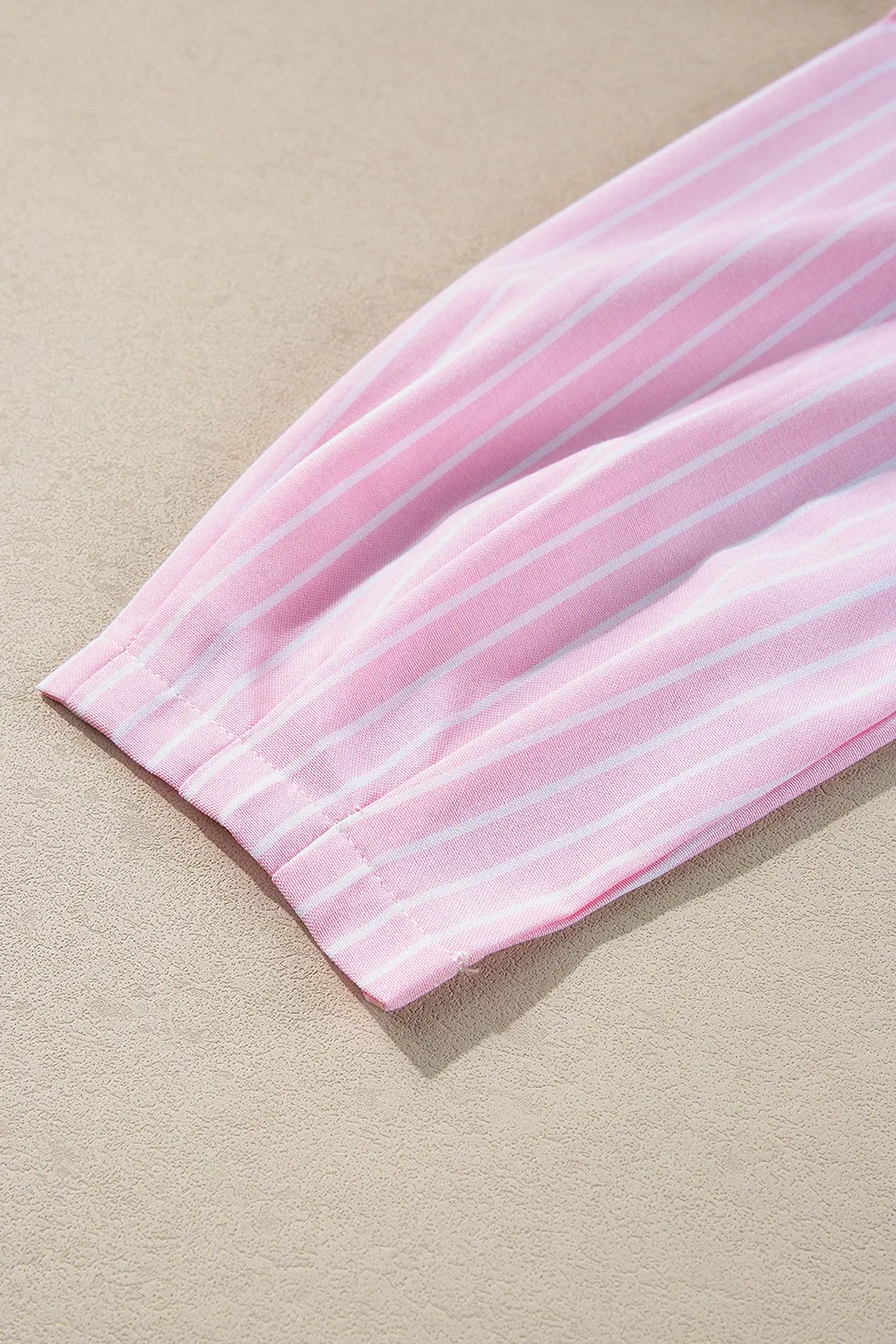 Tie Front Striped Peplum Blouse - Image 8