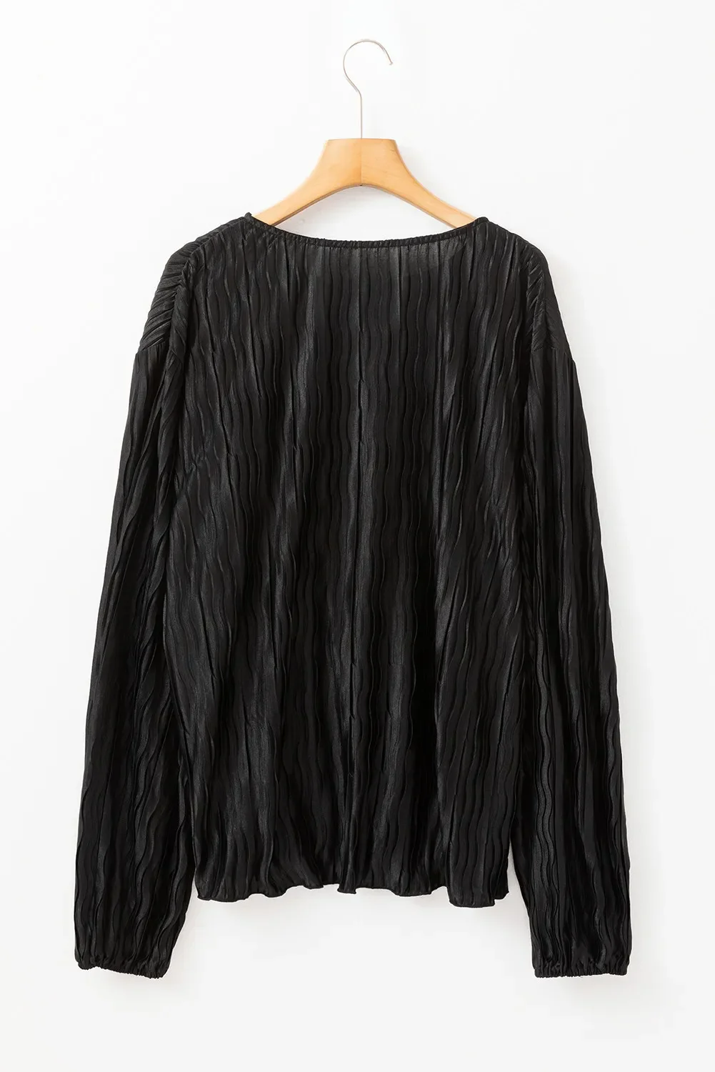 Tie Neck Long Sleeve Blouse - Image 3