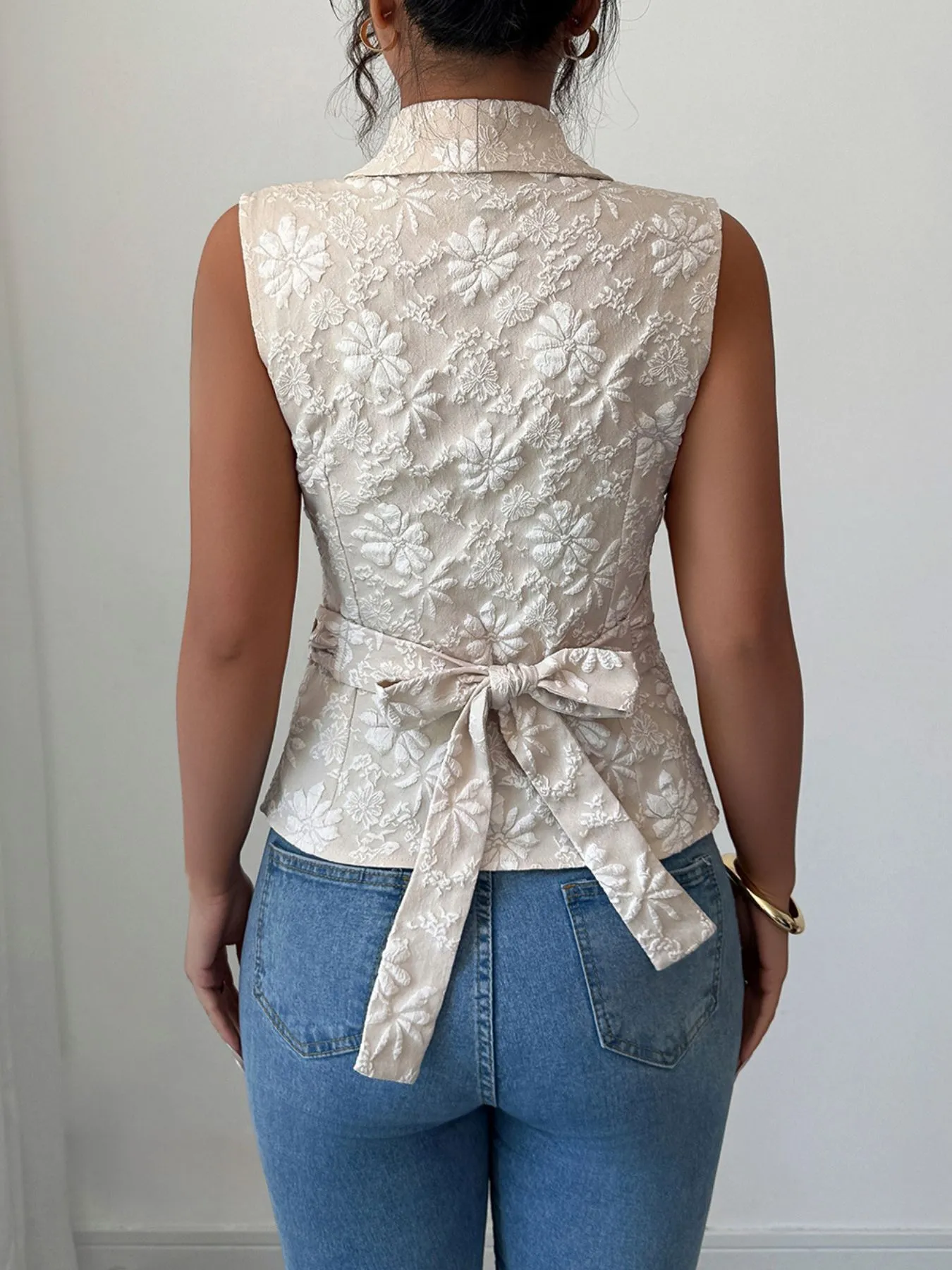 Tie Waist Wrap Tank Top - Image 4