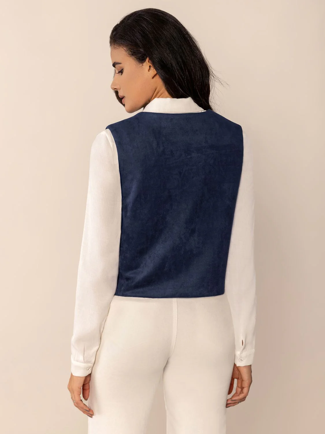 Tied Contrast Trim Vest - Image 2