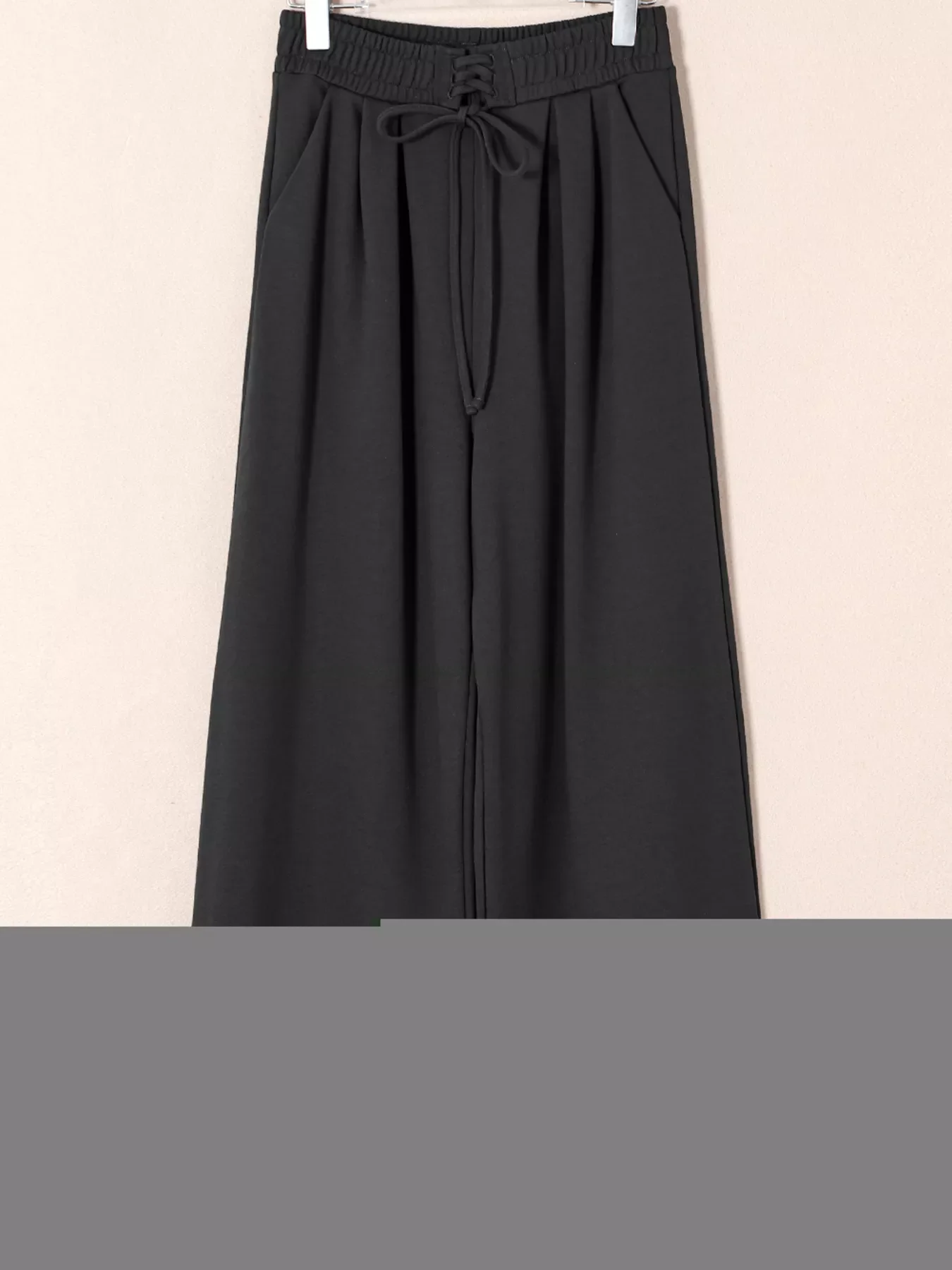 Tied Elastic High Waist Pleated Detail Solid Sweatpants - Image 6