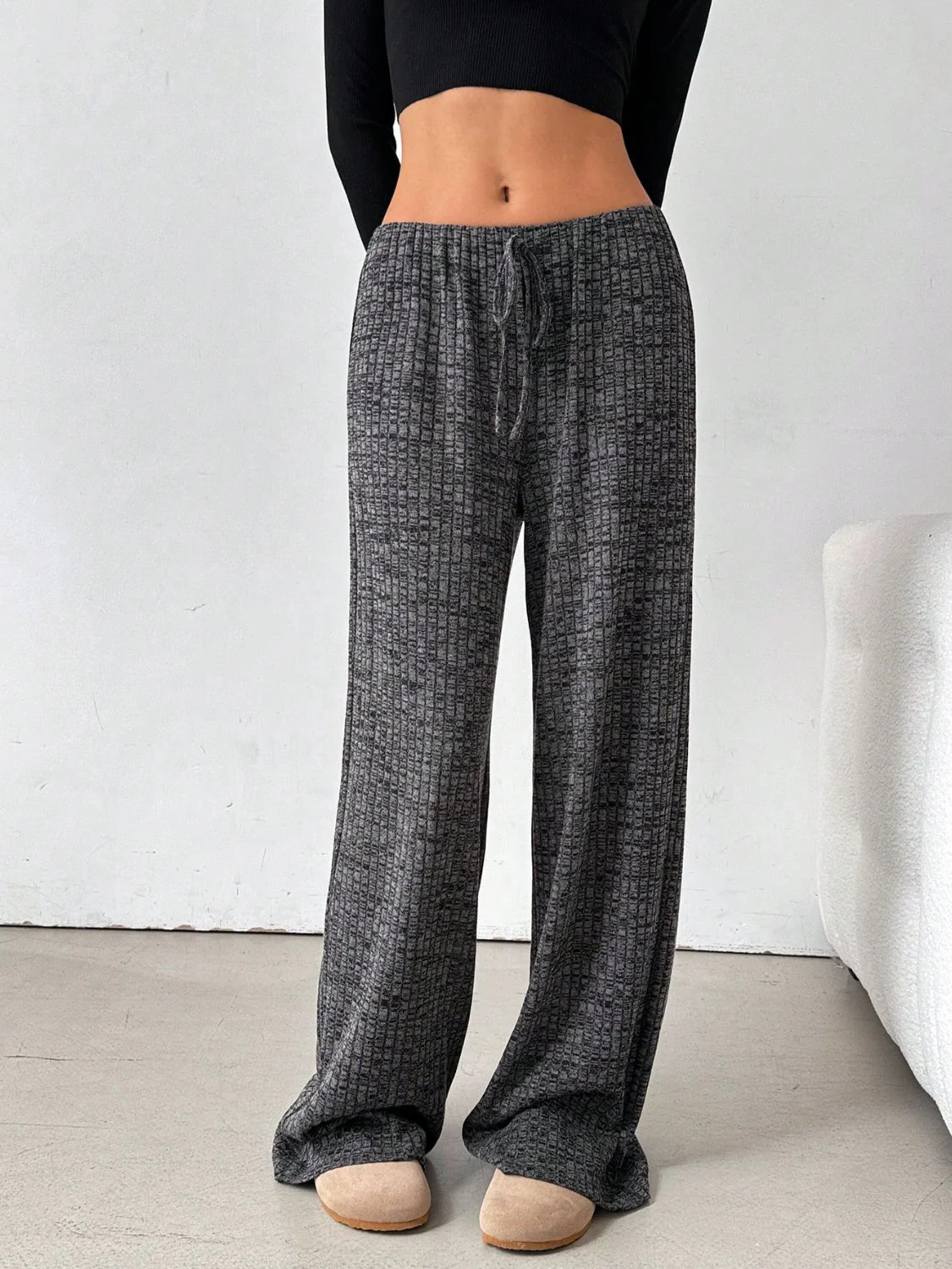Tied Striped Wide Leg Pants - Image 14