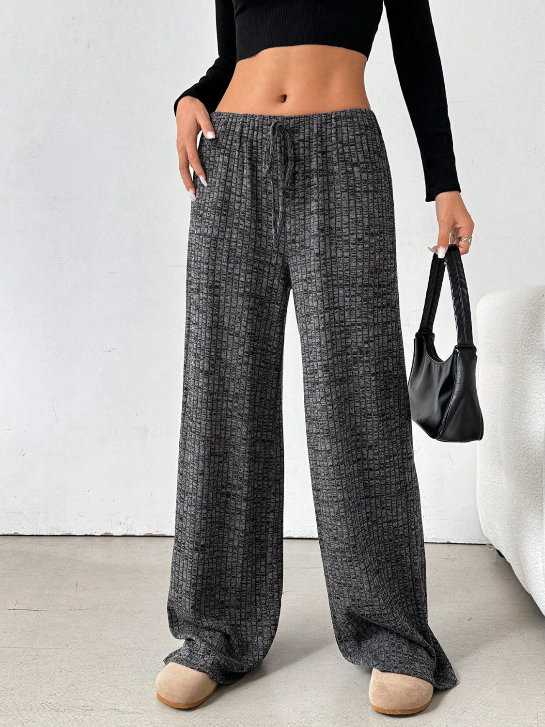 Tied Striped Wide Leg Pants - Image 16