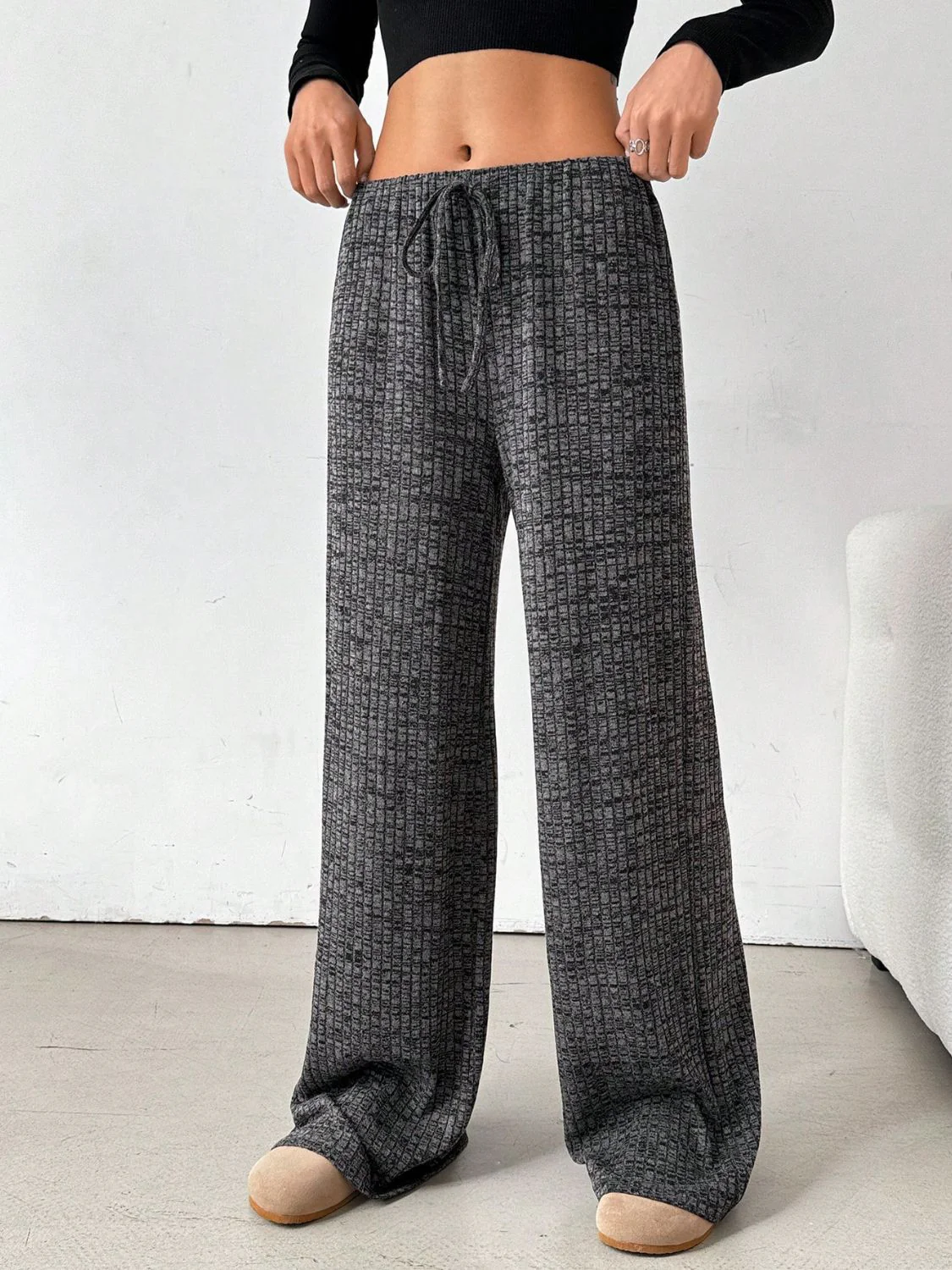 Tied Striped Wide Leg Pants - Image 17