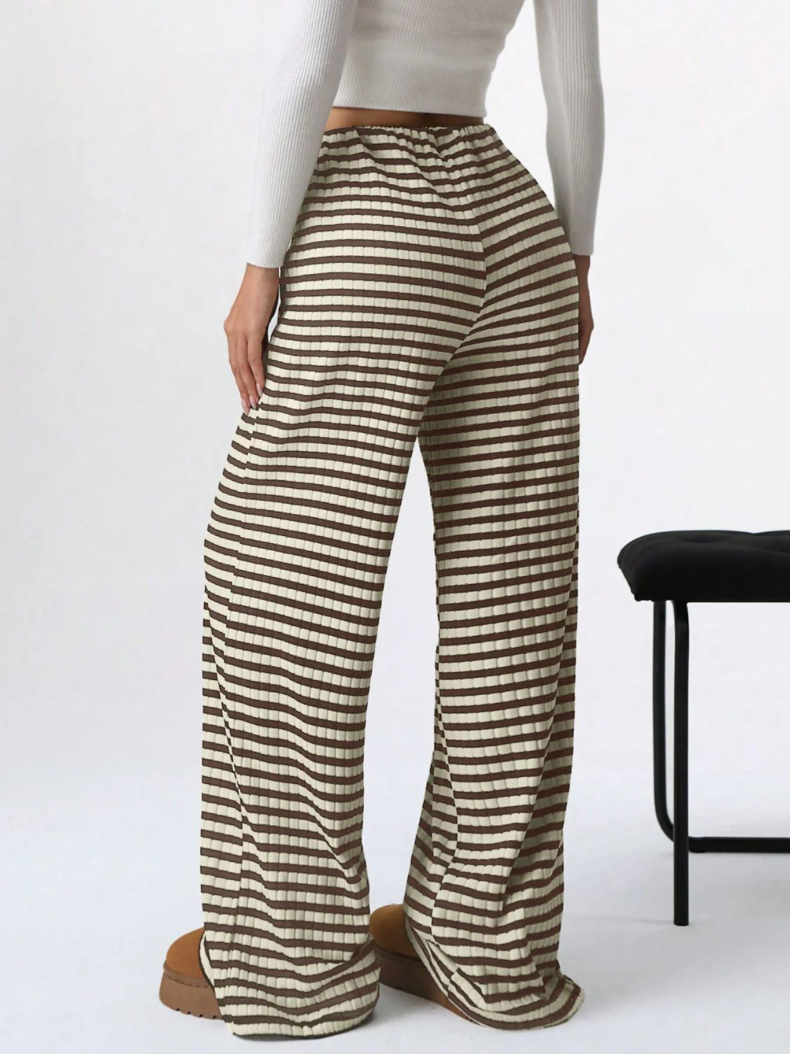 Tied Striped Wide Leg Pants - Image 28