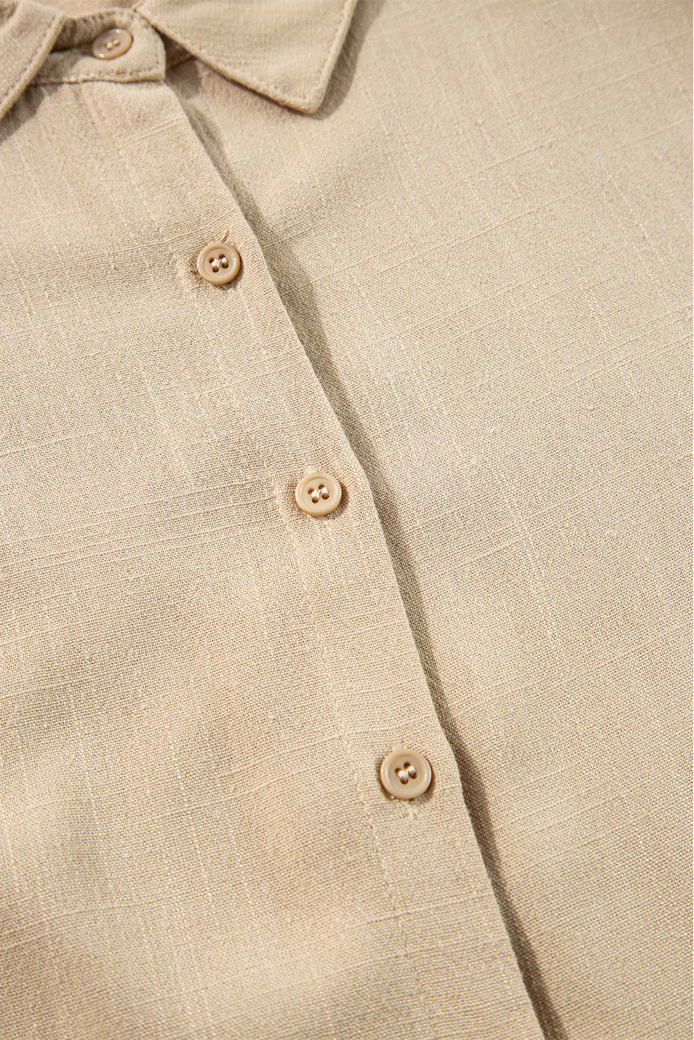 Tiered Collared Neck Balloon Sleeve Shirt Dress - Image 19