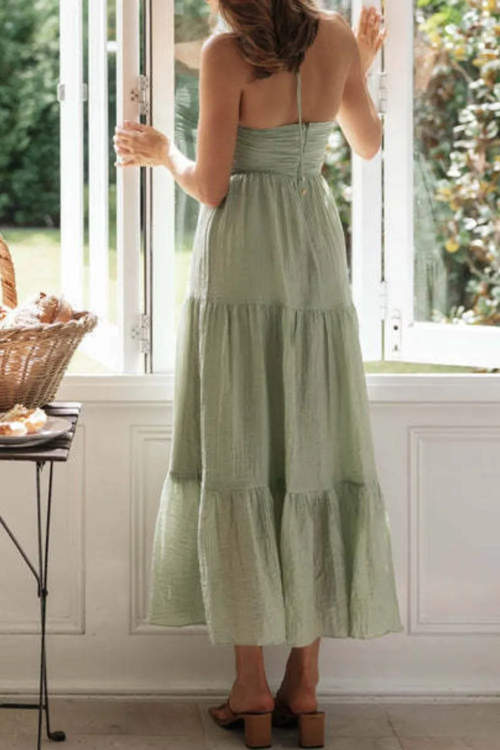 Tiered Halter Neck Cami Dress - Image 3
