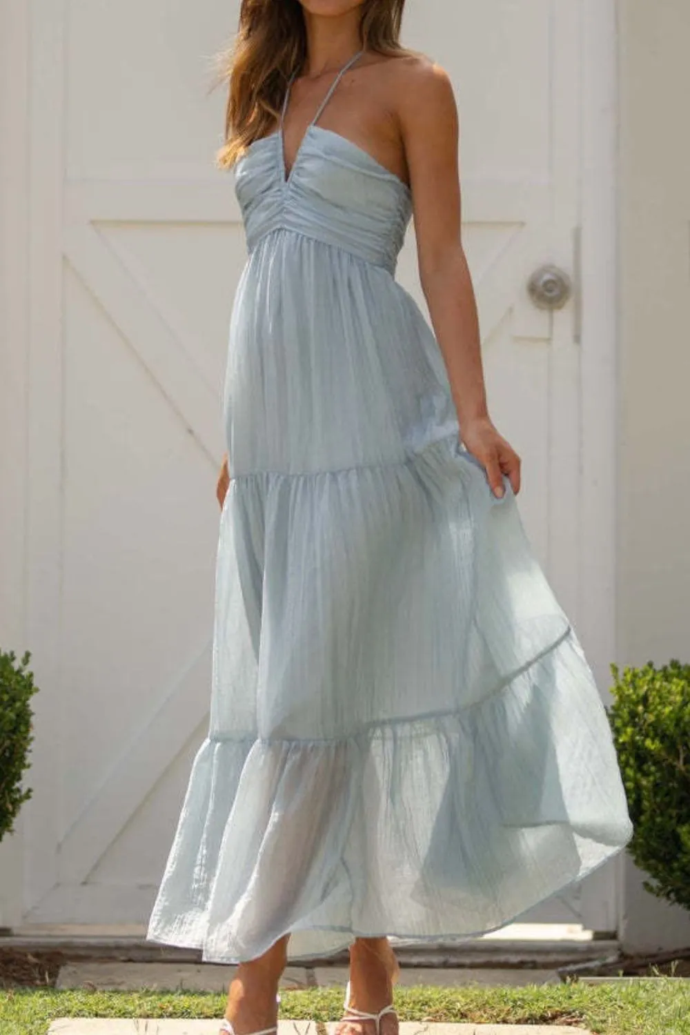 Tiered Halter Neck Cami Dress - Image 4