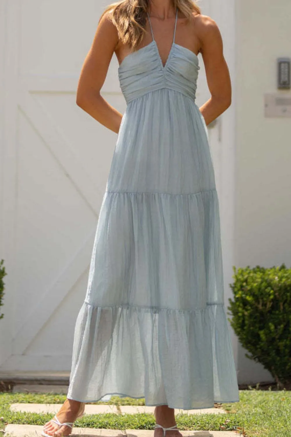 Tiered Halter Neck Cami Dress - Image 5