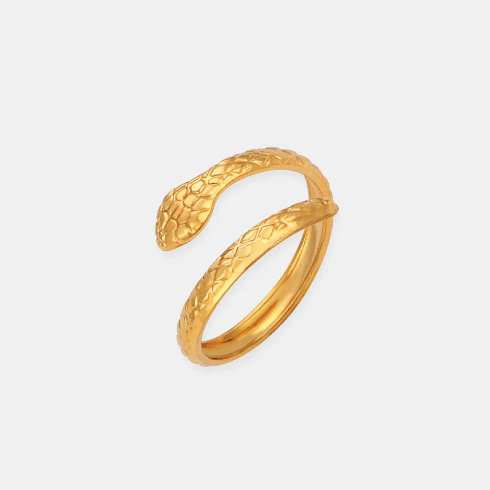 Titanium Steel Snake Shape Bypass Ring - Image 5