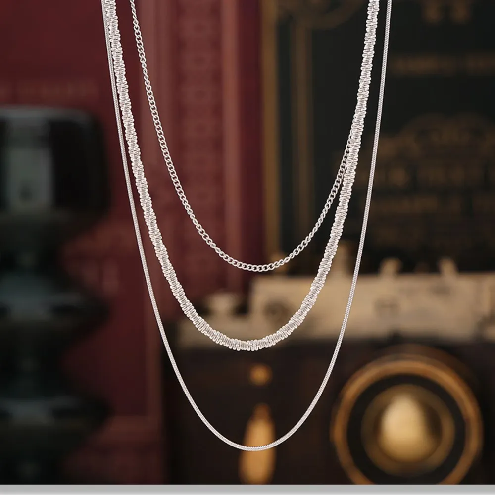 Titanium Steel Three-Layered Necklace - Image 5