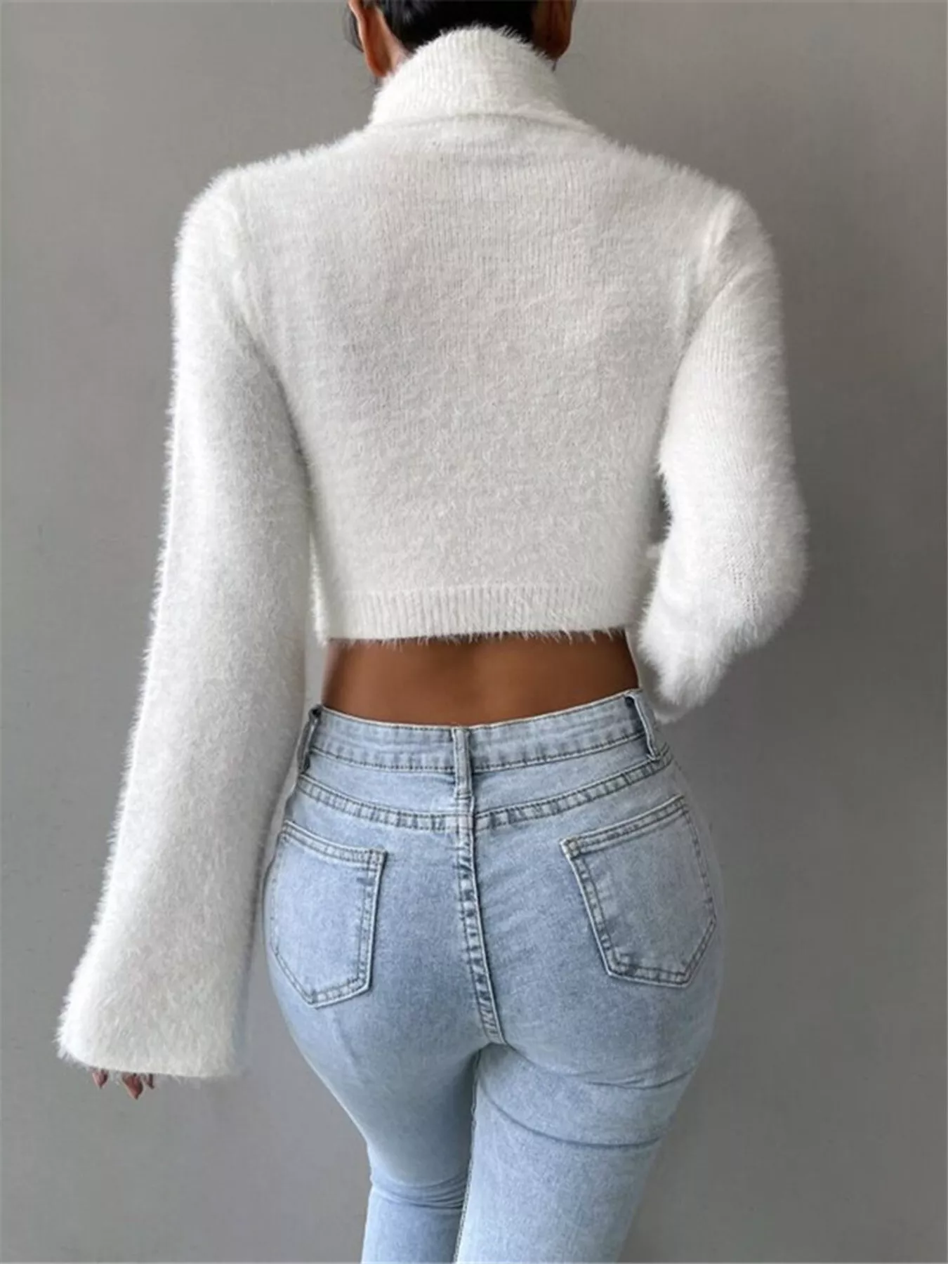 Turtleneck Flare Sleeve Sweater - Image 3