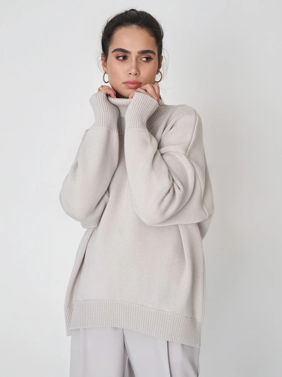 Turtleneck Long Sleeve Sweater - Image 10