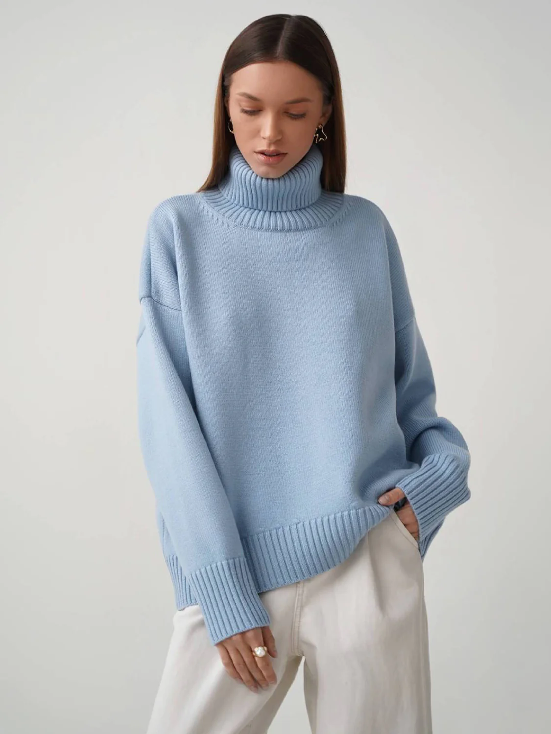 Turtleneck Long Sleeve Sweater - Image 16