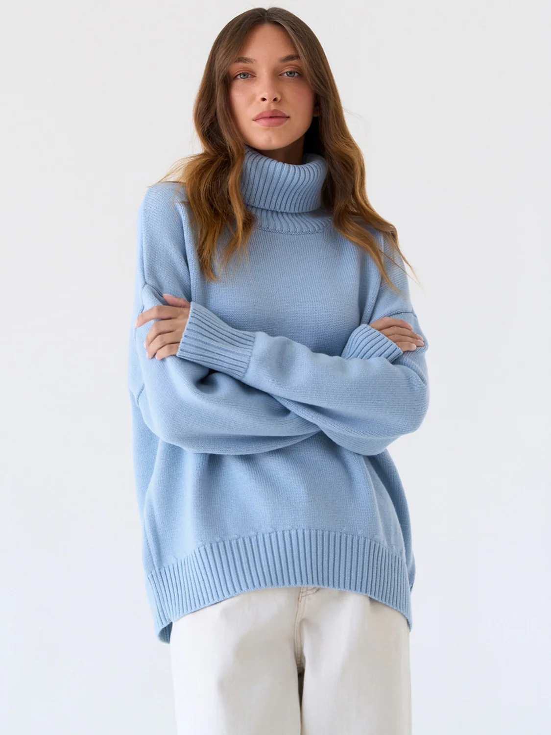 Turtleneck Long Sleeve Sweater - Image 17