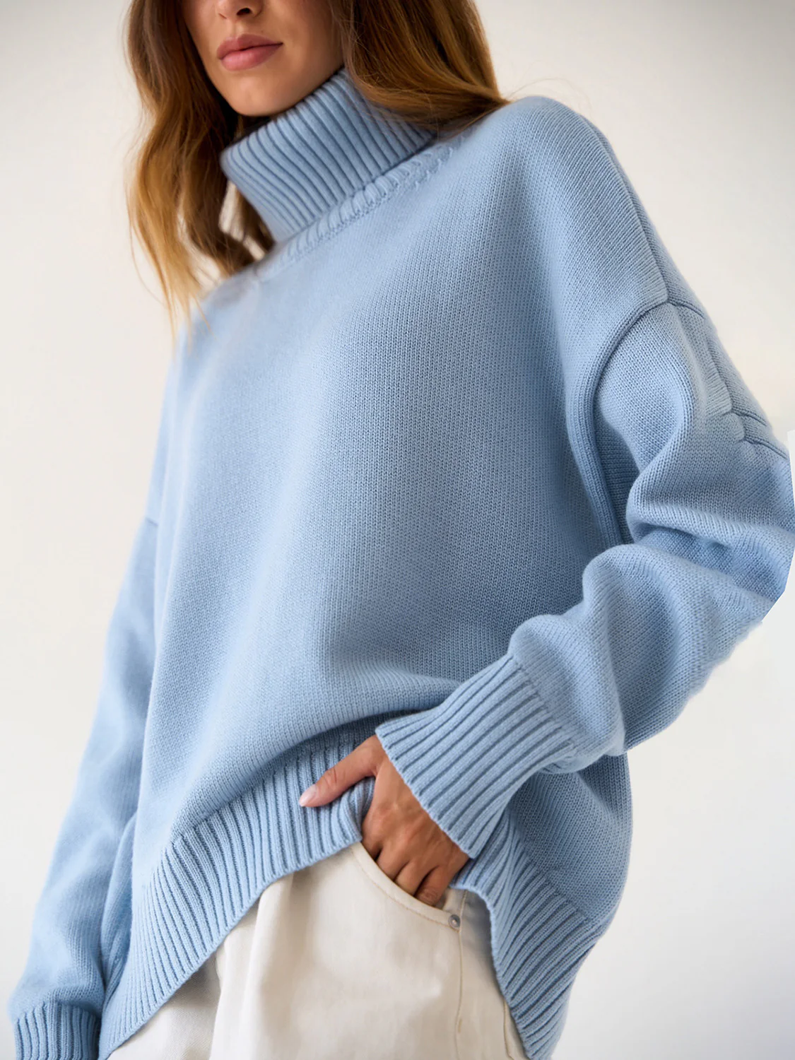 Turtleneck Long Sleeve Sweater - Image 18