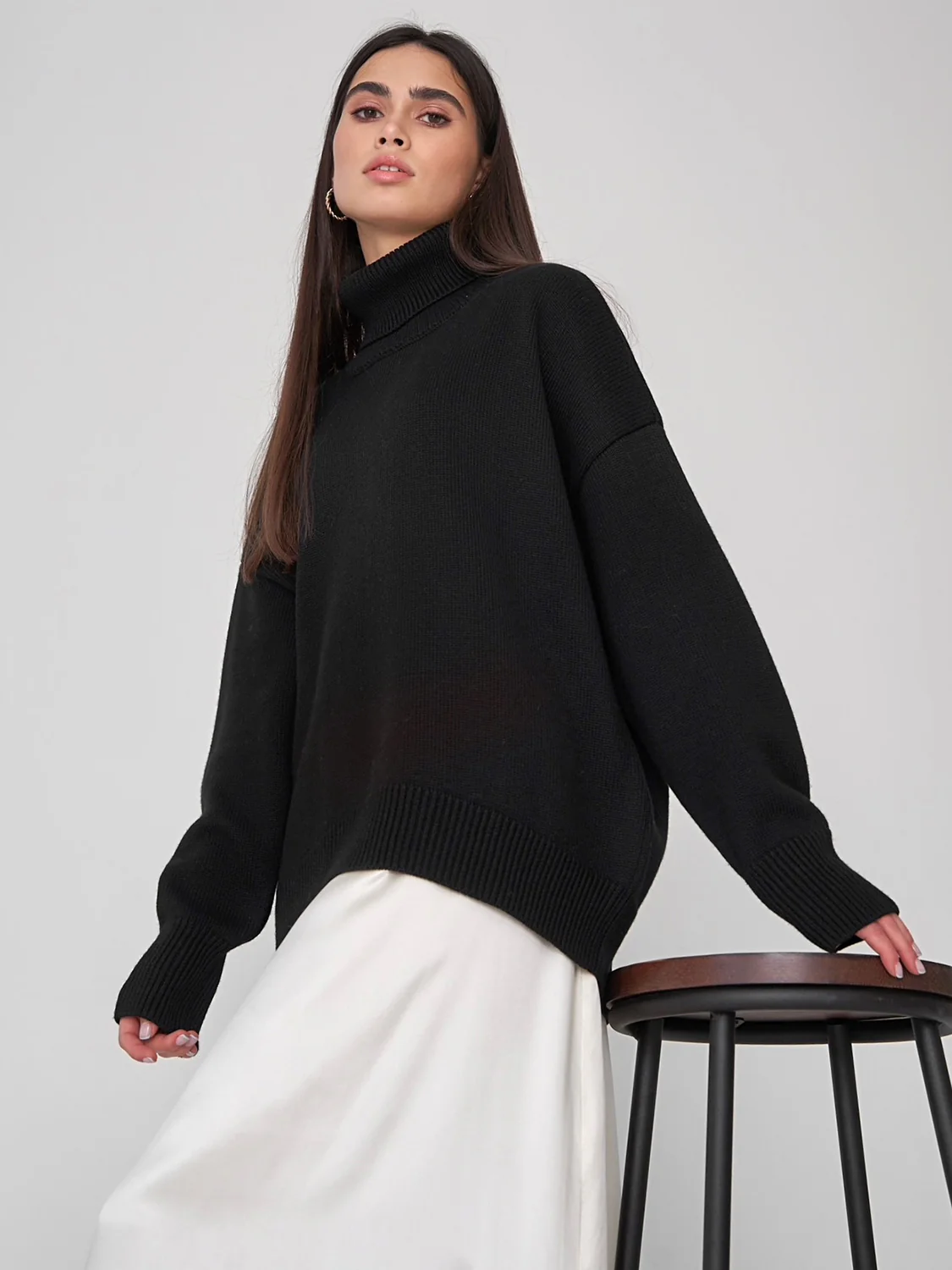 Turtleneck Long Sleeve Sweater - Image 21