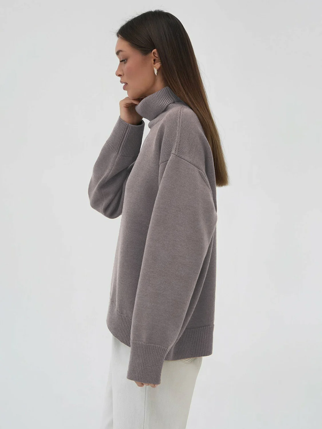Turtleneck Long Sleeve Sweater - Image 25