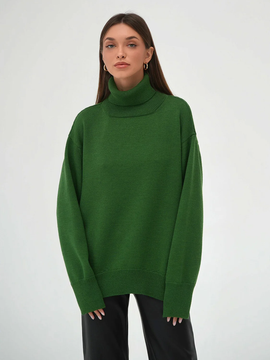 Turtleneck Long Sleeve Sweater - Image 28