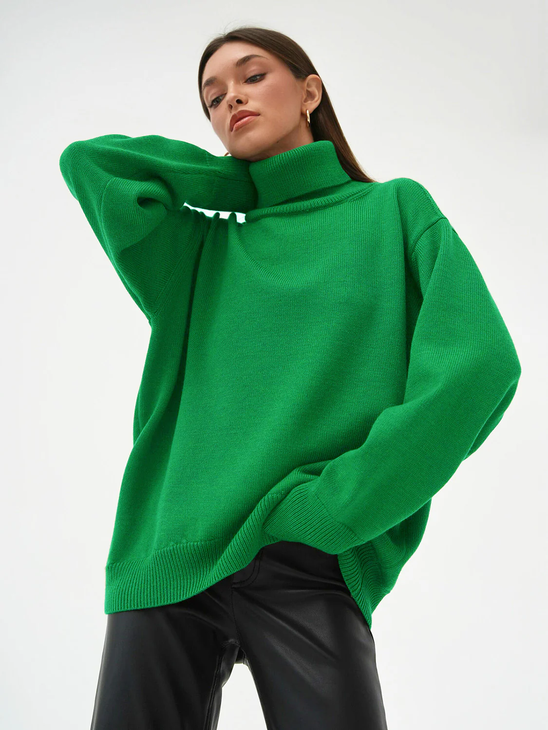 Turtleneck Long Sleeve Sweater - Image 3