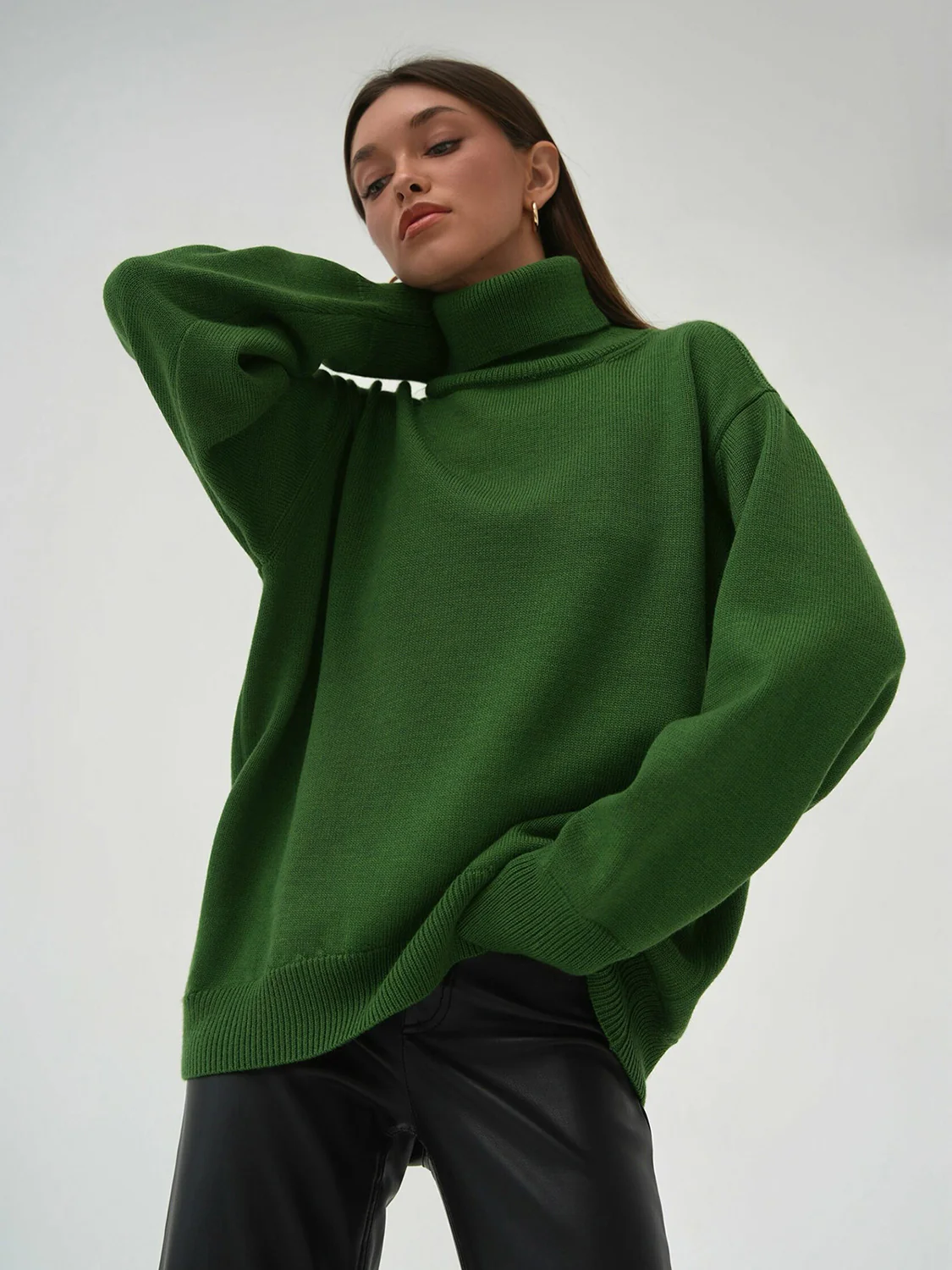 Turtleneck Long Sleeve Sweater - Image 30