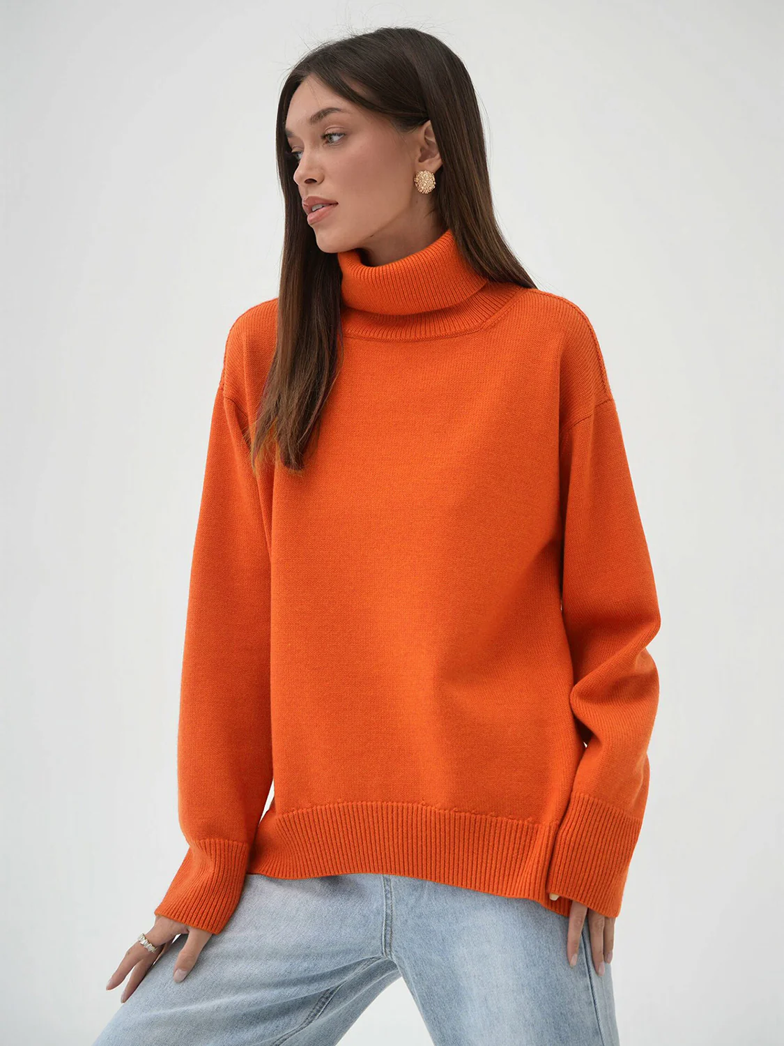 Turtleneck Long Sleeve Sweater - Image 31