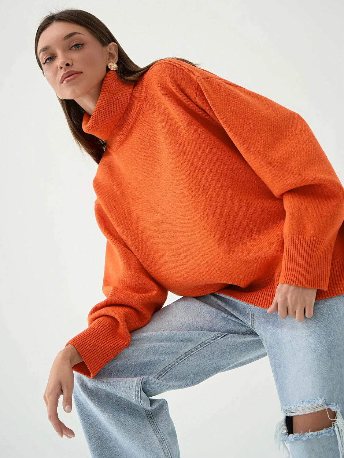 Turtleneck Long Sleeve Sweater - Image 32