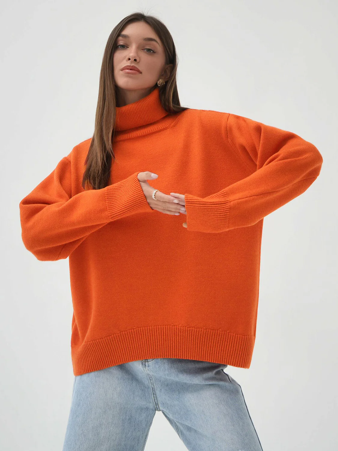 Turtleneck Long Sleeve Sweater - Image 33