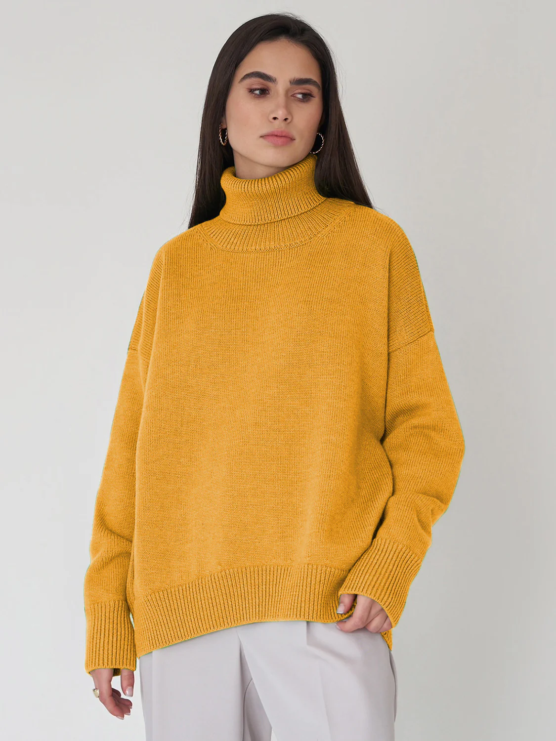 Turtleneck Long Sleeve Sweater - Image 34